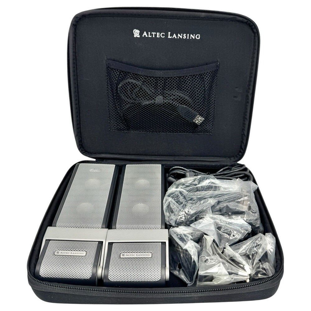 Altec Lansing XT2 Portable USB Powered Speakers & Built-in Mic w/ Case & Acc